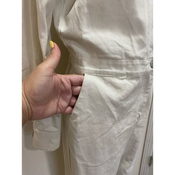 Sandy Liang x Target Women’s Button Front Long Sleeve Jumpsuit Birch Size 4 - Picture 13 of 16